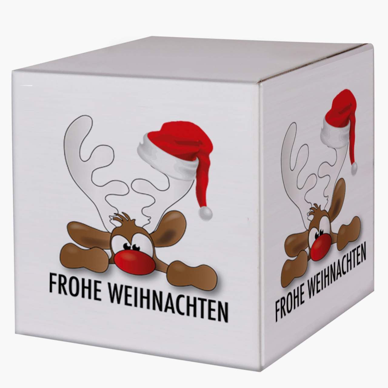 WIHEDÜ Weihnachtskarton - Rudolph, der Elch (300 x 300 x 300 mm)