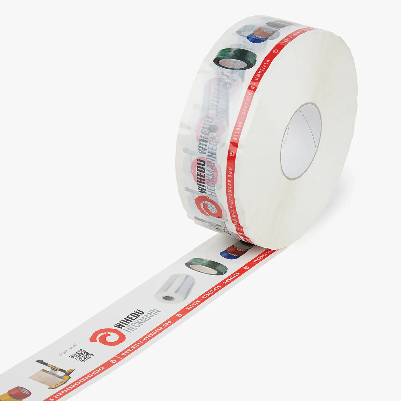 Sonderanfertigungen WIHEDÜ bedrucktes Packband Heckmann