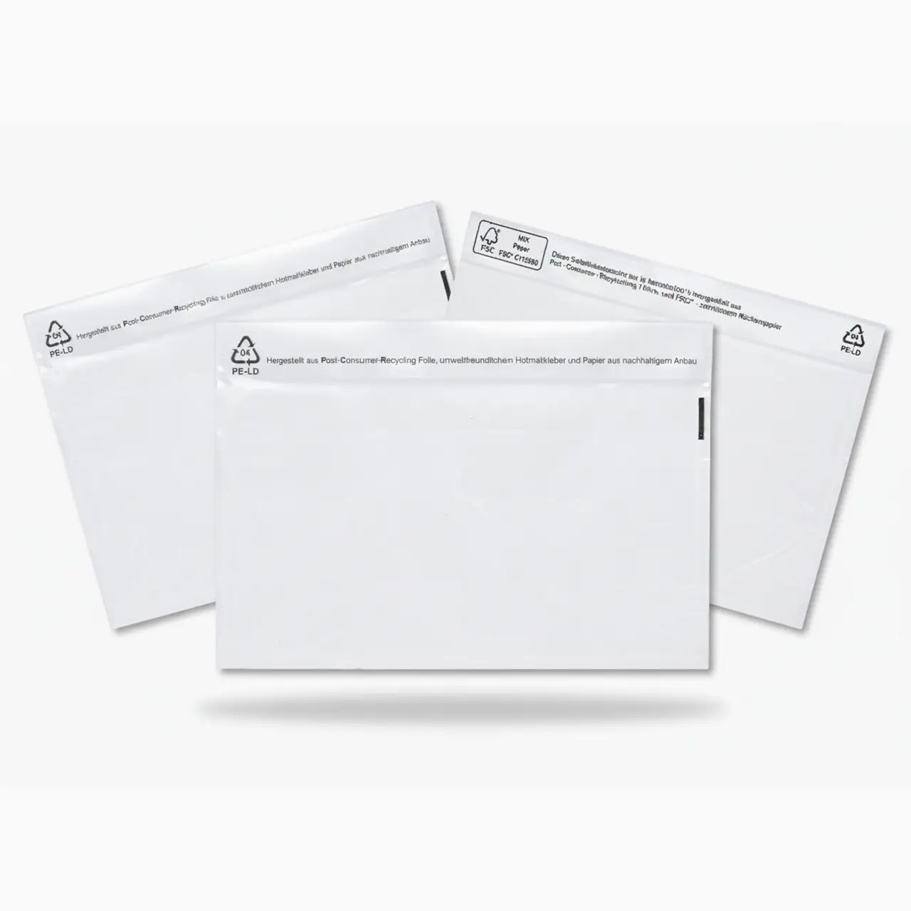 Begleitpapiertaschen aus Folie Begleitpapiertaschen Lieferscheintaschen neutral