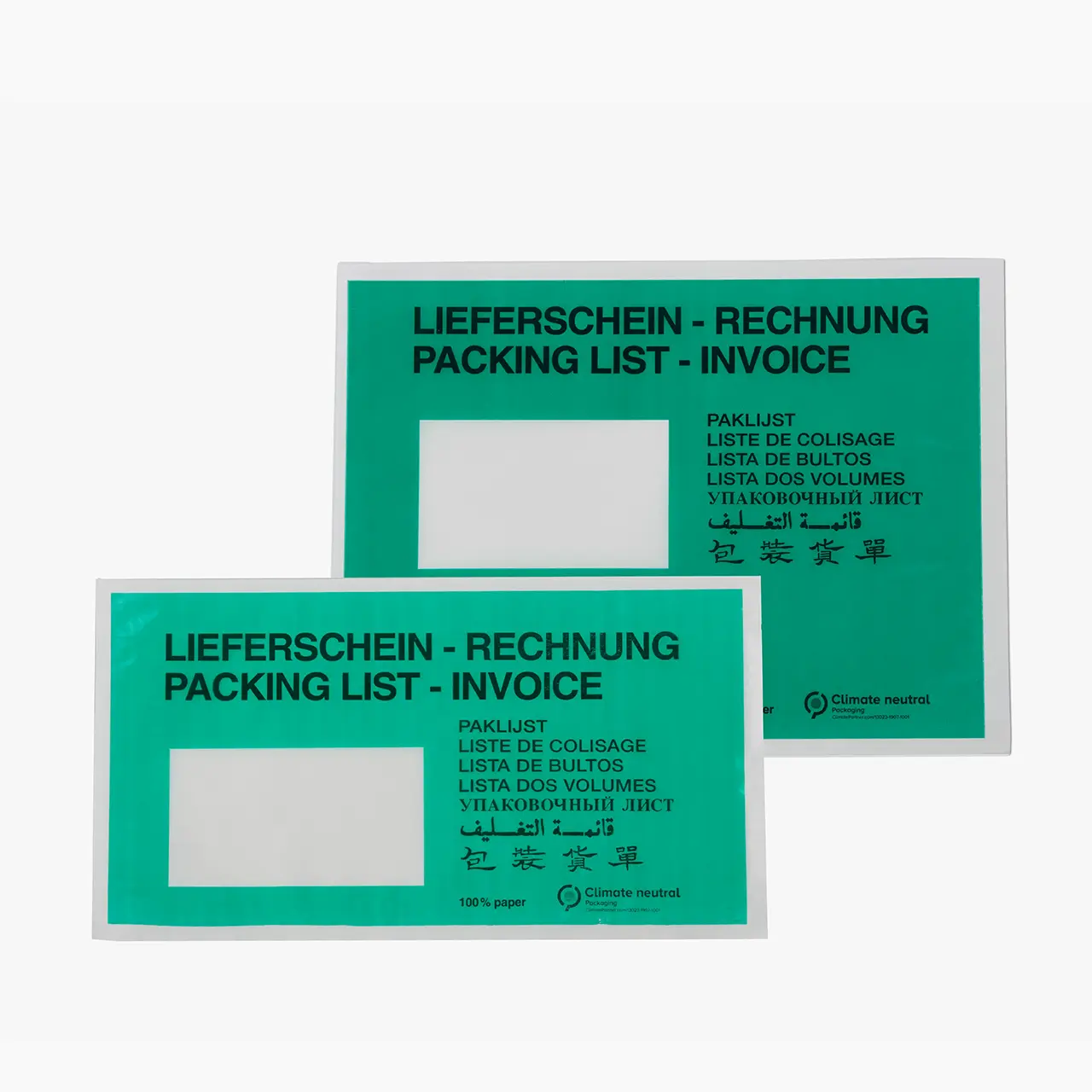 Begleitpapiertaschen aus Pergamin grün