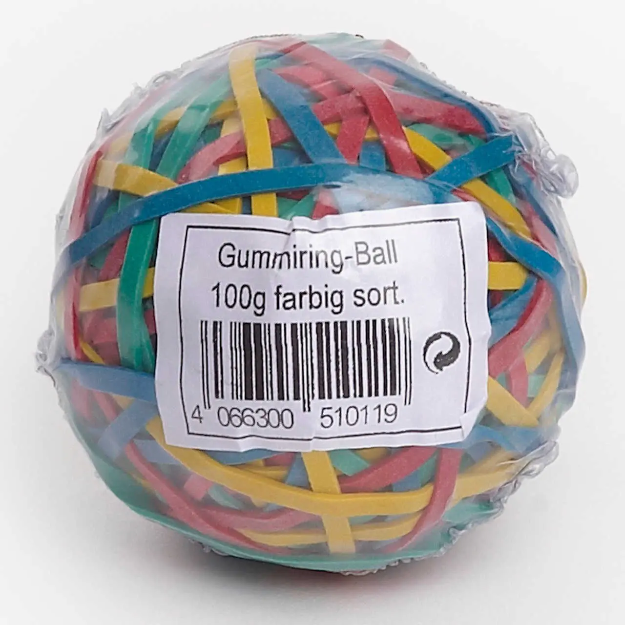 Gummibandball aus Naturkautschuk in Folie geschrumpft Art. 510011