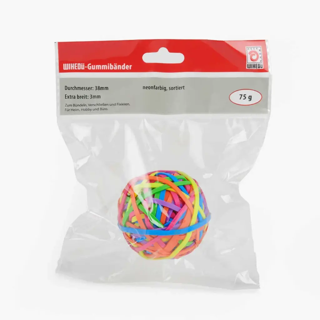 Gummibandball neon im Beutel Art. 510510