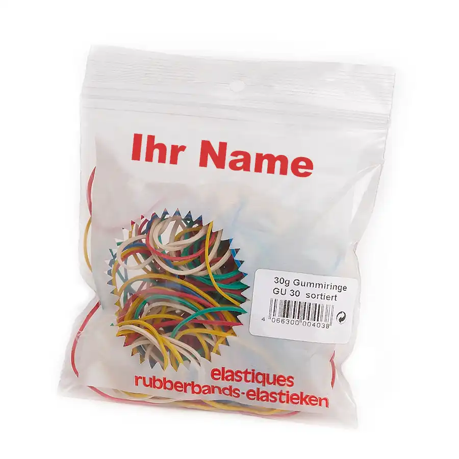 Gummibringbeutel mit individueller Aufmachung