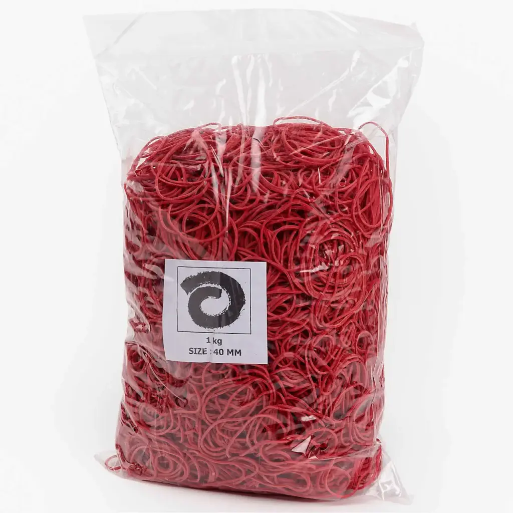 Gummiringe in Beutel 1kg rot Art. 500019