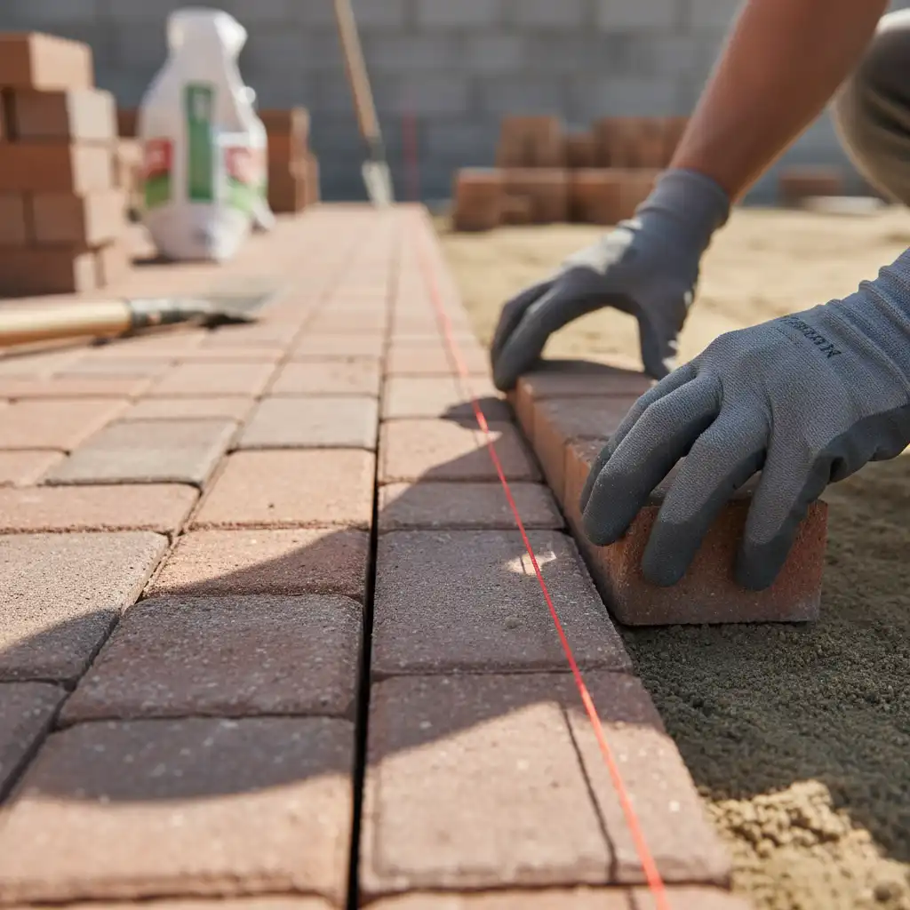 Maurerschnur Anwendungsbeispiel