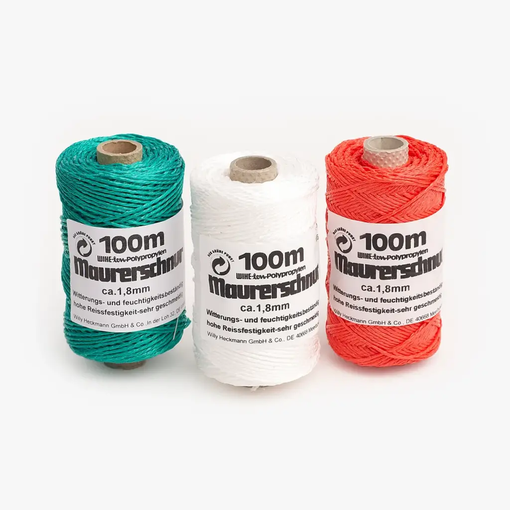 WIHE-lon Maurerschnur aus Polypropylen rot weiß grün