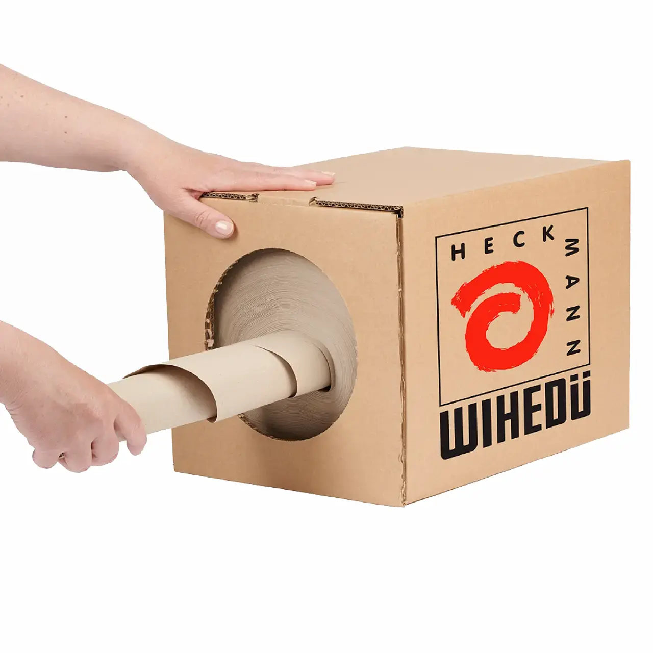 Polsterpapier Spenderbox Art. 581.020 mit Heckmann Logo