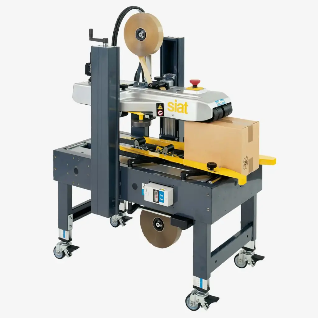 SK 20 halbautomatische Kartonverschließmaschine mit Antrieb oben und unten Art. 983021