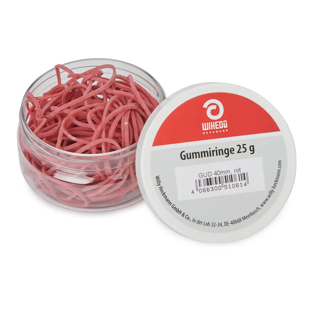 Gummiringe in Dose rot WIHEDÜ Art. 510061